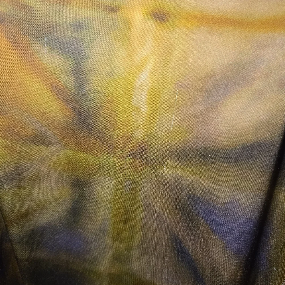 Zara Women's Brown And Purple Tie-Dye Wide Leg Pants Size XXL Pockets Zip Close - Picture 11 of 15